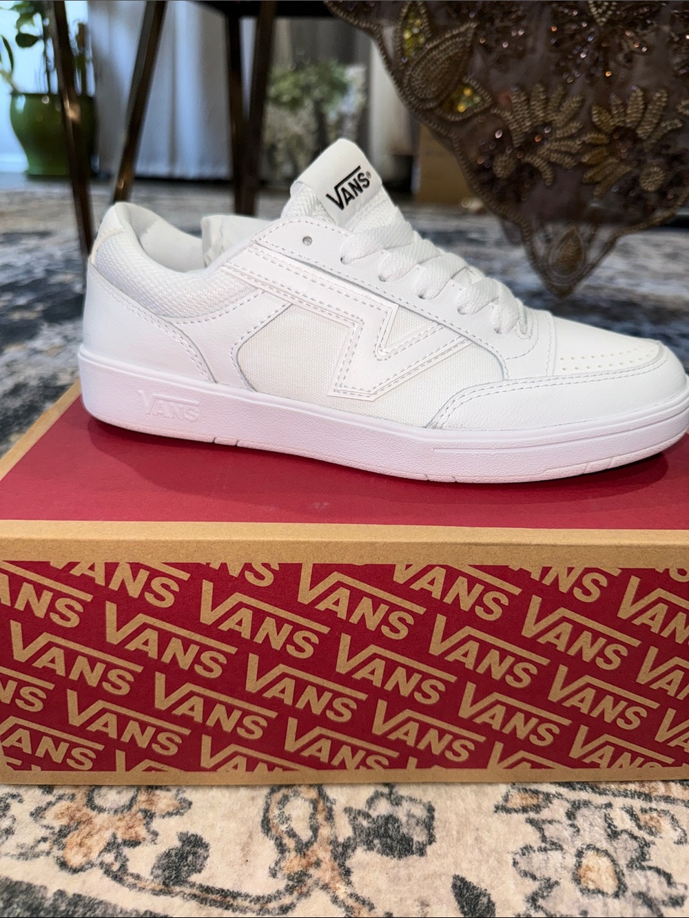 Vans All-White Low-Top Skate Sneakers NEW IN BOX